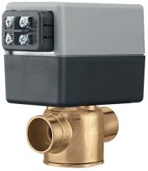 CALEFFI Z57 1-1/4" SWT 2-WAY ZONE VALVE, NORMALLY CLOSED ACTUATOR TERMINAL BLOCK WITH SWITCH, 24V, 7.5 CV, 20 PSI