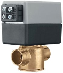CALEFFI Z55 3/4" SWT 2-WAY ZONE VALVE, NORMALLY CLOSED ACTUATOR TERMINAL BLOCK WITH SWITCH, 24V, 7.5 CV,20 PSI