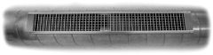 USA4004SP-1 14X3 SPIRAL PIPE GRILLE W/SCOOP DOUBLE DEFLECTOR (FITS PIPE 10"-48") MILL FINISH