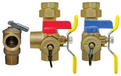 WEBSTONE H-44443WPR 3/4" IPS LF EXP E2 TANKLESS WATER HEATER SERVICE VALVE KIT WITH 150 PSI RELIEF